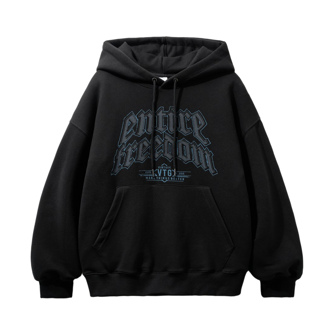 OYHD2585_black_291 JEMUT Freedom Overfit Terry Hood Black OYHD2585
