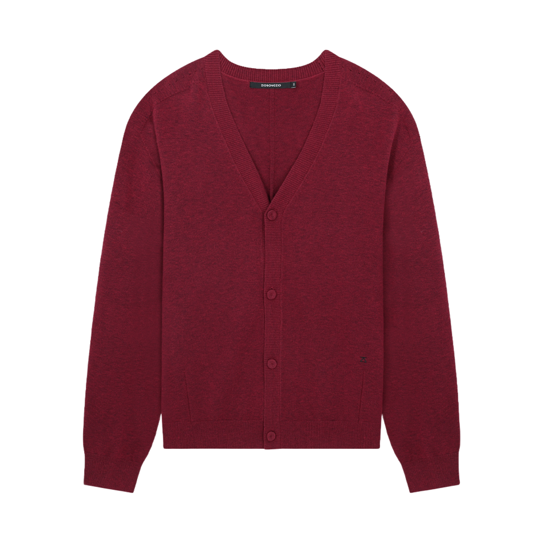 ZI6KT695MR ZIOSONGZIO Timeless Wholegarment Knit Cardigan Melange Red