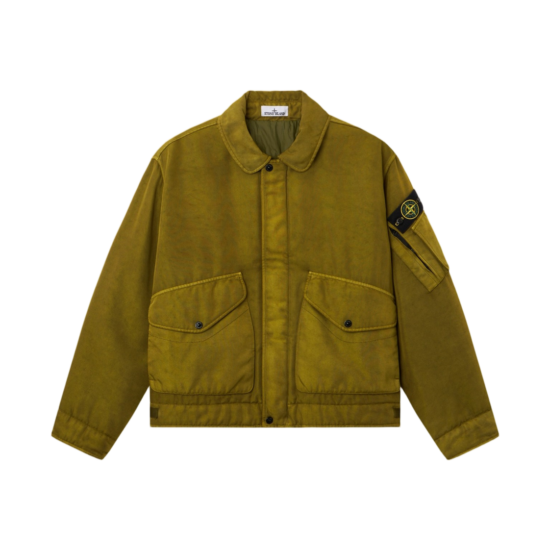 L2S1541000-35S0442-V005R Stone Island 4100035 Dense Oxford Nylon-TC Padded Stand Collar Jacket with Anti-Drop Cactus - 26FW