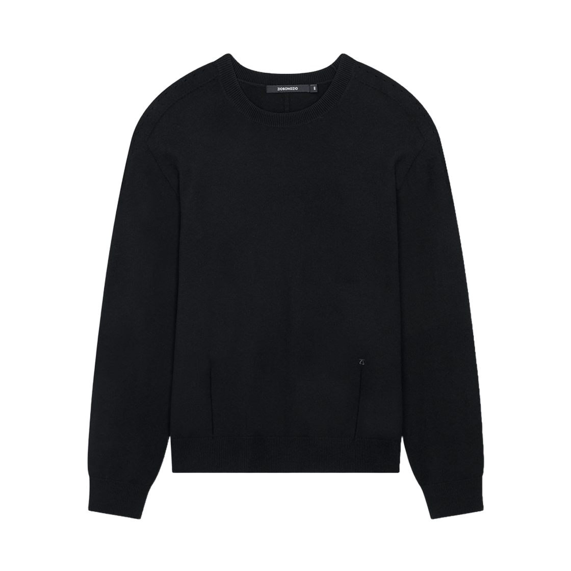 ZI6KT686BK ZIOSONGZIO Timeless Wholegarment Crewneck Knit Black