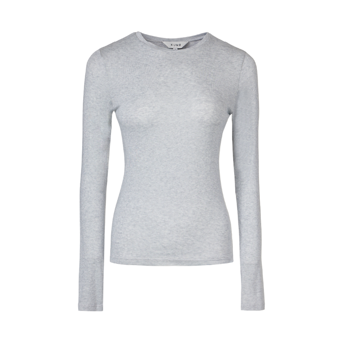 KM-26FW-TS04-GR KUME Basic Wool Blend Layering Top Gray