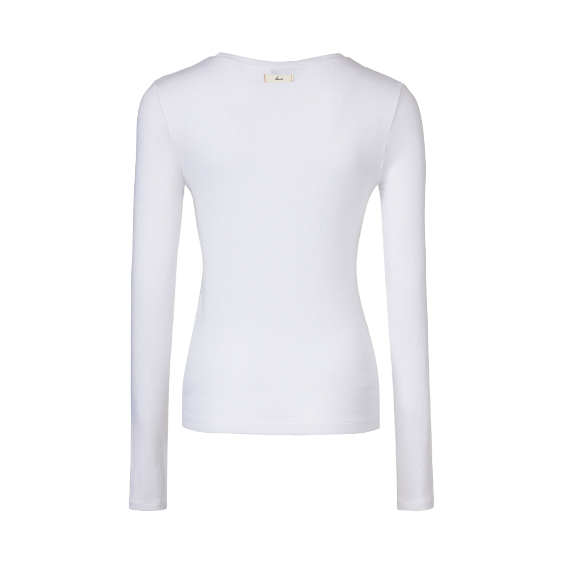 쿠메 울 텐셀 라운드 티셔츠 화이트(KUME Basic Wool Blend Layering Top White) - 3