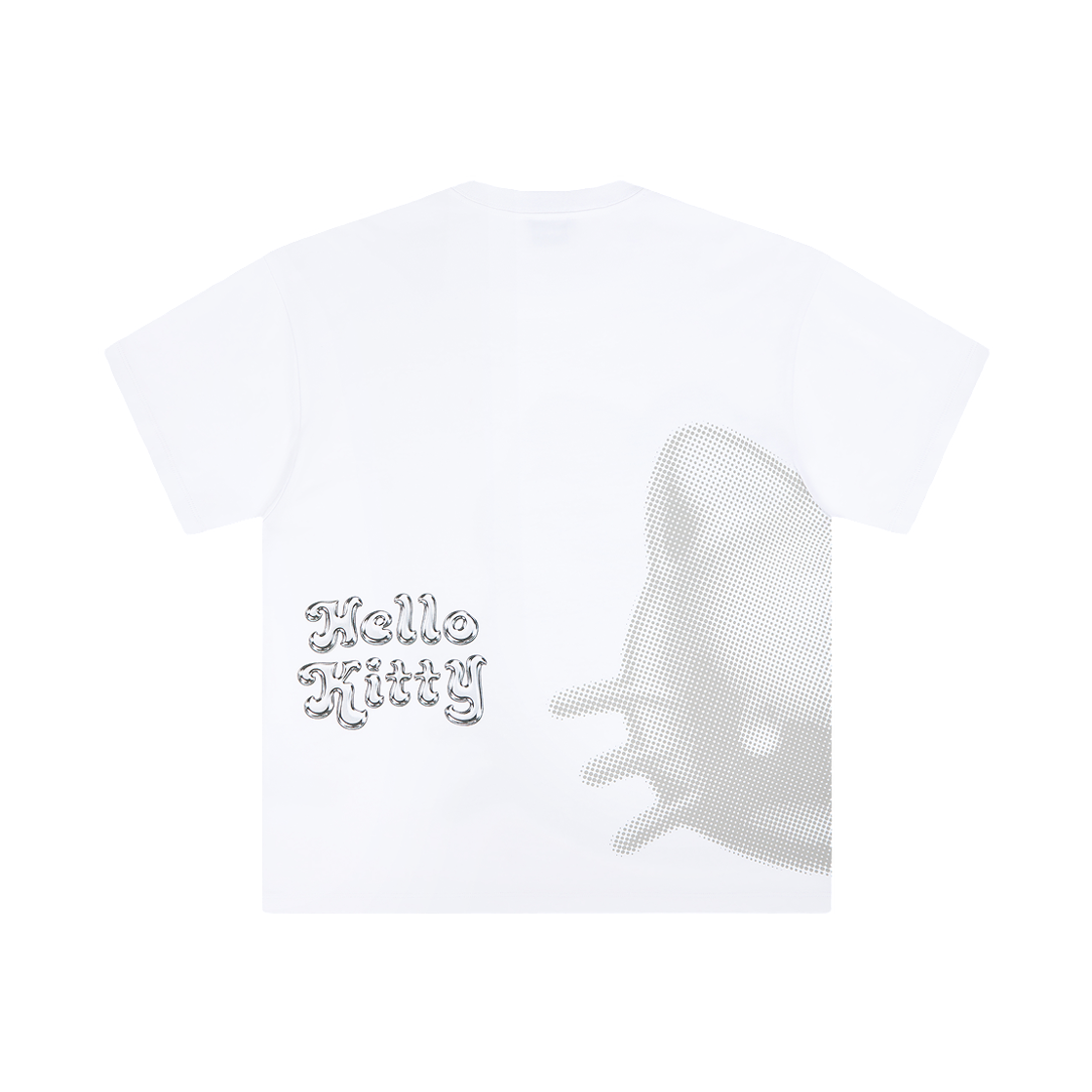 젠티 x 헬로 키티 티셔츠 하프톤 03 화이트(Gentii x Hello Kitty T-Shirt Halftone 03 White) - 2