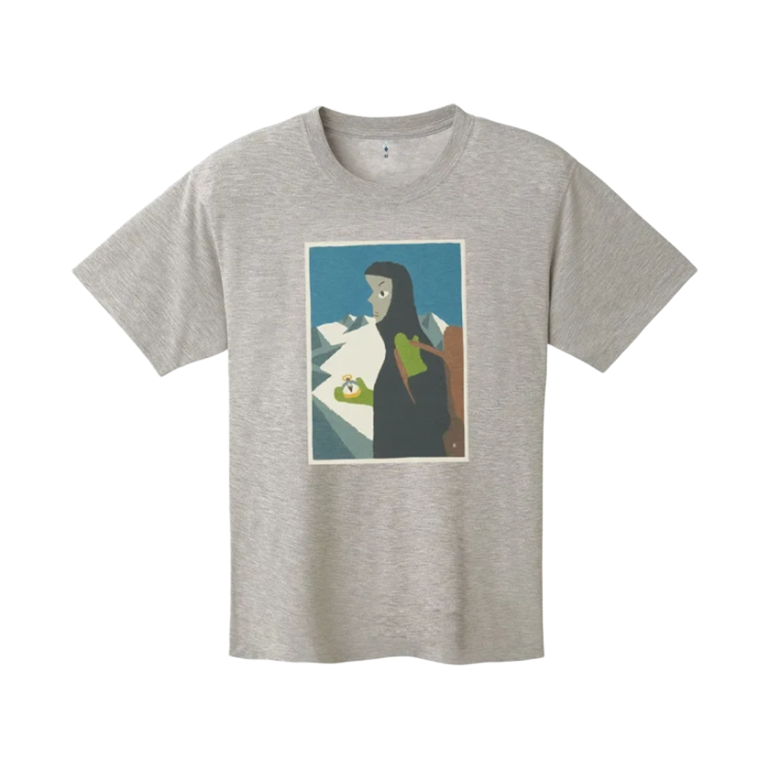 2304617 Montbell Wickron Touhan No Mae T-Shirt Light Gray