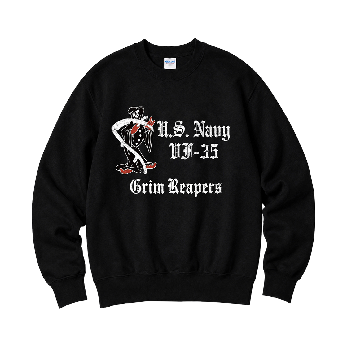 88000_copy Gildan x Vintage Collection US_NAVY SB Crewneck Sweat shirt Black