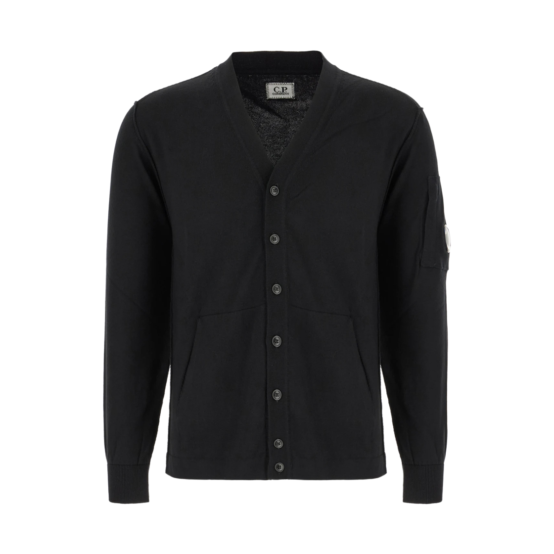 18CMKN076A 004037A 999 [25% 쿠폰] C.P. Company Sea Island Crewneck Lens Cardigan Black - 25SS