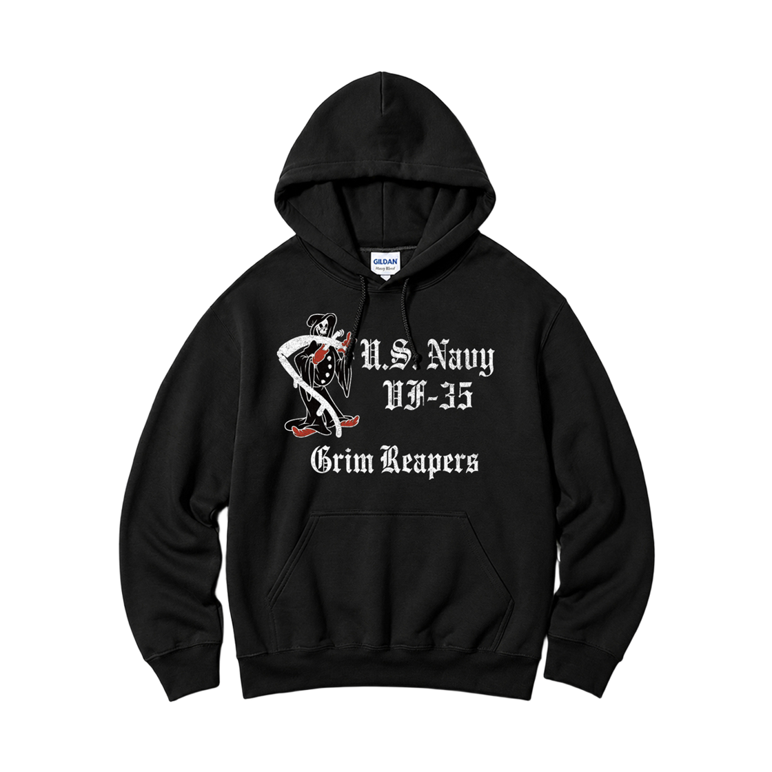 88500_copy Gildan x Vintage Collection US_NAVY SB Hooded Sweatshirt Black