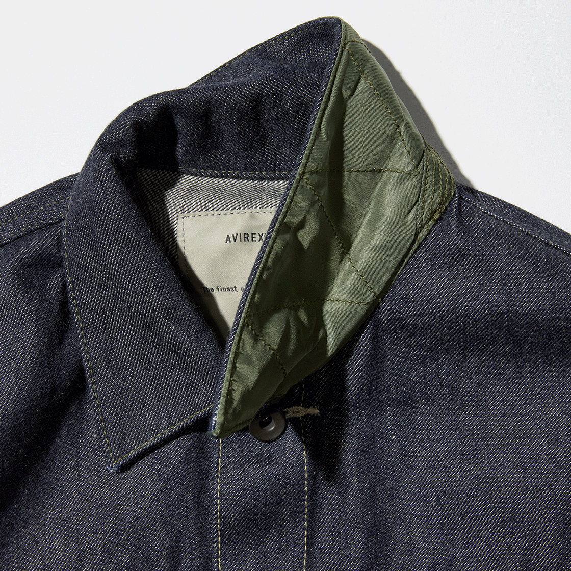 [예약배송] 아비렉스 헤리티치 데님 타입-1 자켓 "나일론" 세이지([예약배송] Avirex Heritage Denim Type-1 Jacket "Nylon" Sage) - 3