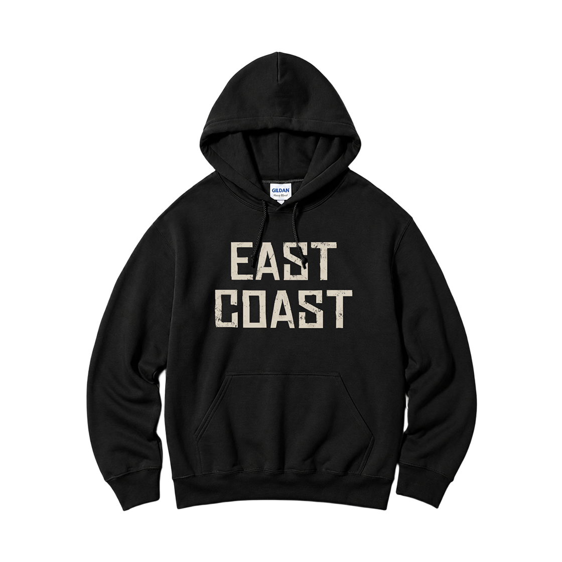 88500_copy Gildan x Vintage Collection EAST COAST Hooded Sweatshirt Black