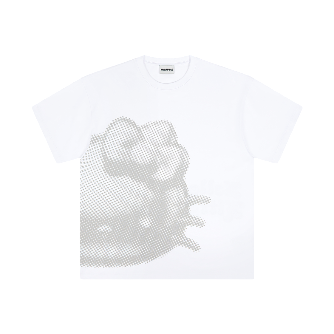 젠티 x 헬로 키티 티셔츠 하프톤 03 화이트(Gentii x Hello Kitty T-Shirt Halftone 03 White) - 1