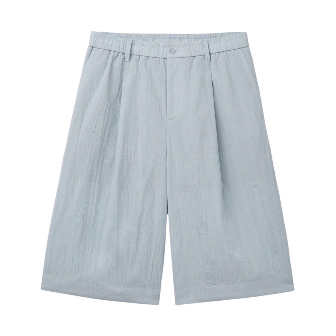CQPAM26411GYX00 Customellow Crinkled Bermuda Shorts Gray