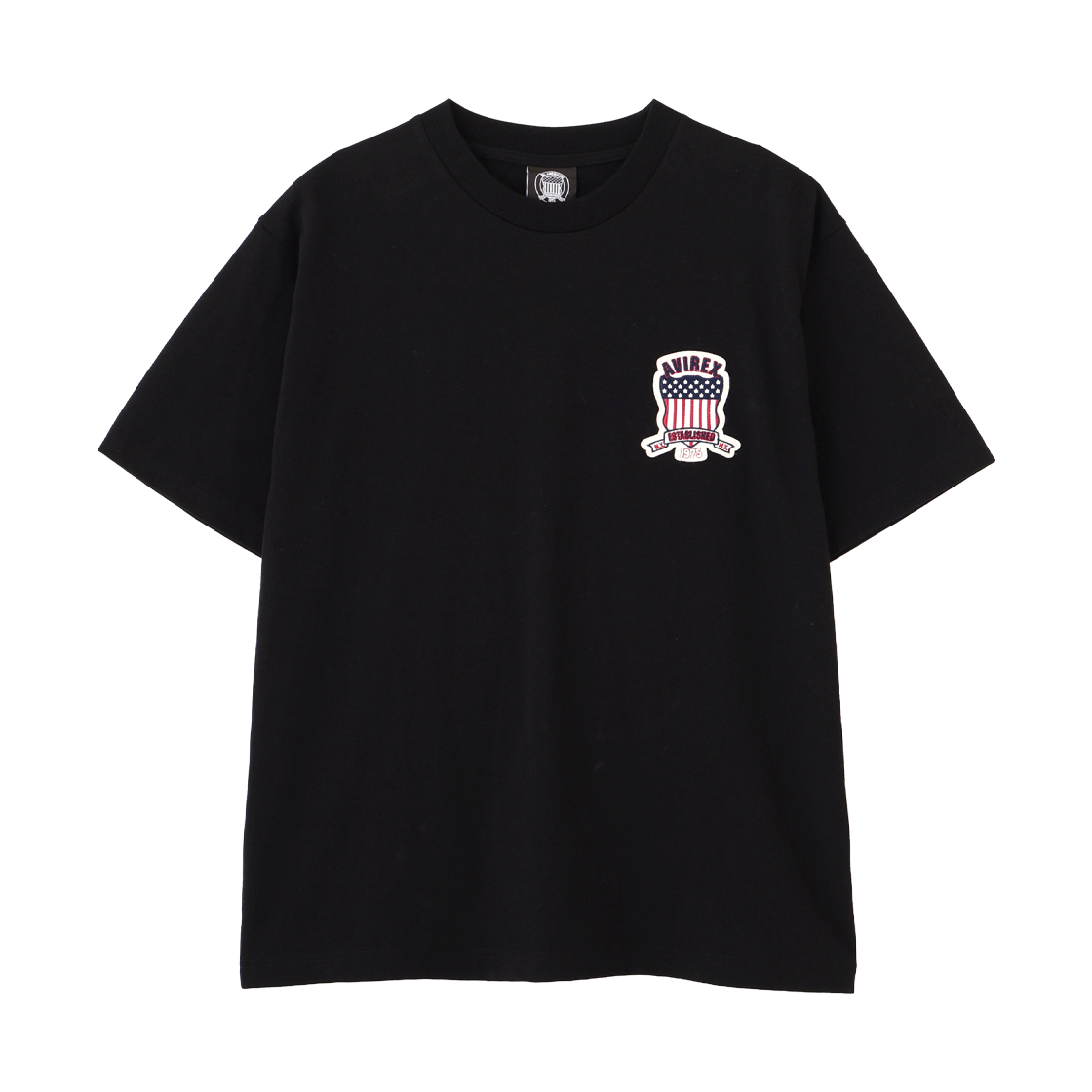 아비렉스 숏 슬리브 시그니처 바시티 로고 티 블랙(Avirex Short Sleeve Signature Varsity Logo Tee Black) - 2