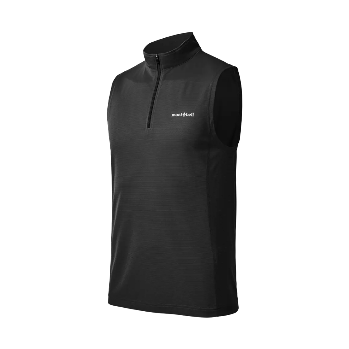 1114635 Montbell Cool Sleeveless Zip Shirt Black