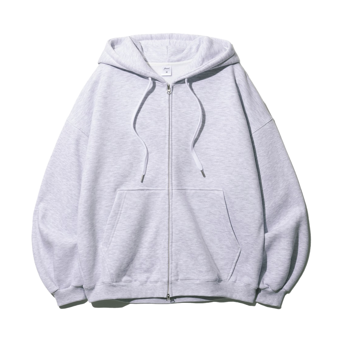 KJHD2407_whiteoatmeal_29 JEMUT File Overfit Twoway Hood Zipup Whiteoatmeal KJHD2407
