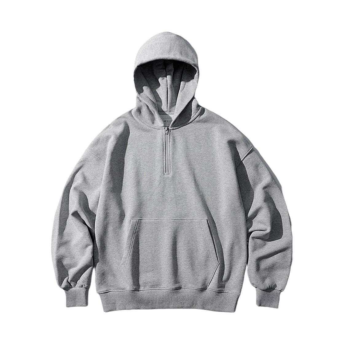 SJHD1427_gray_291 FP142 Flow Minimal half zip-up hoodie gray SJHD1427