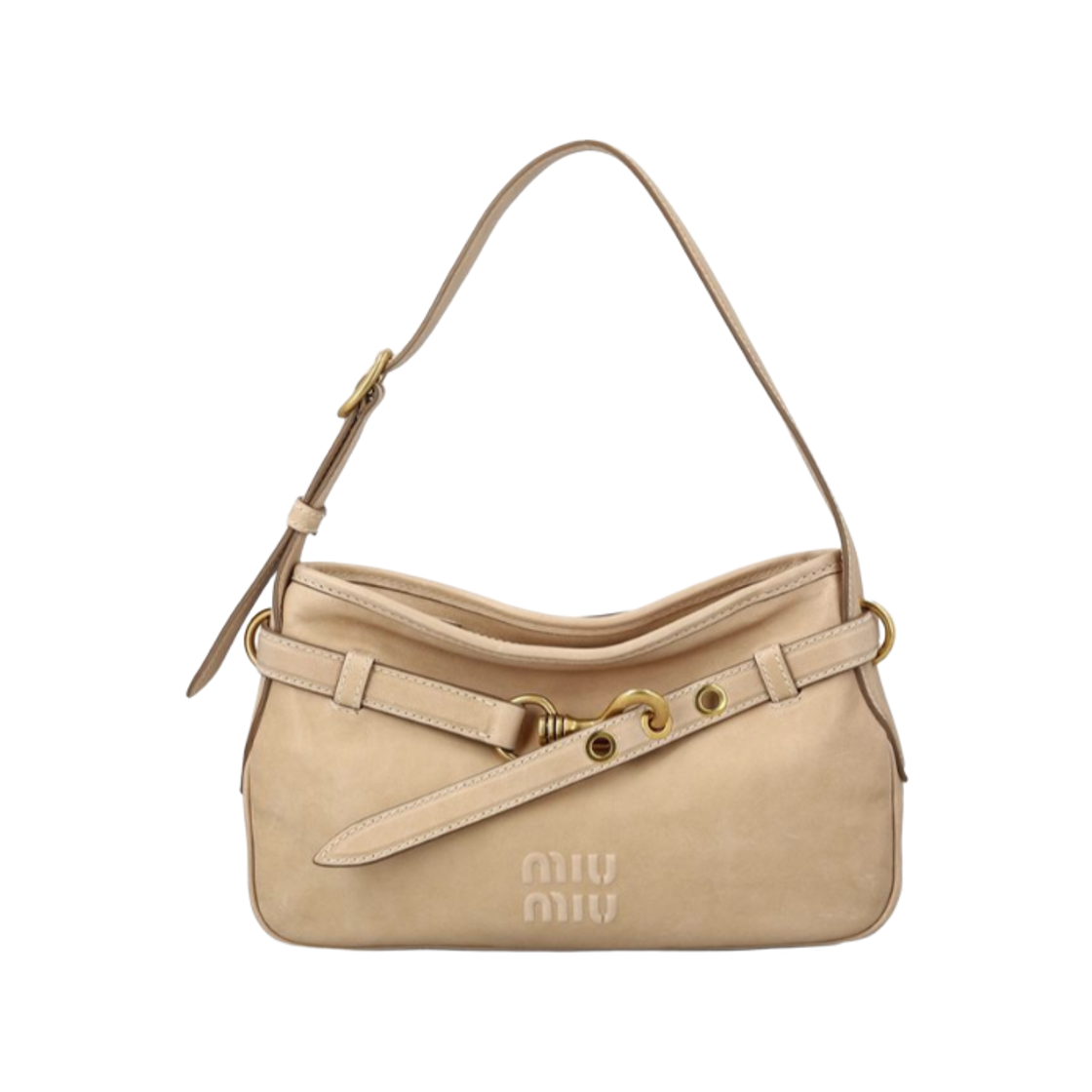 5BC214-2BBL-F0036 Miu Miu Aventure Nappa Leather Bag Beige