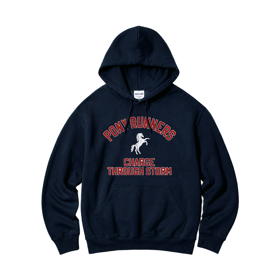 88500_copy Gildan x Vintage Collection PONY RUNNERS Hooded Sweatshirt Navy