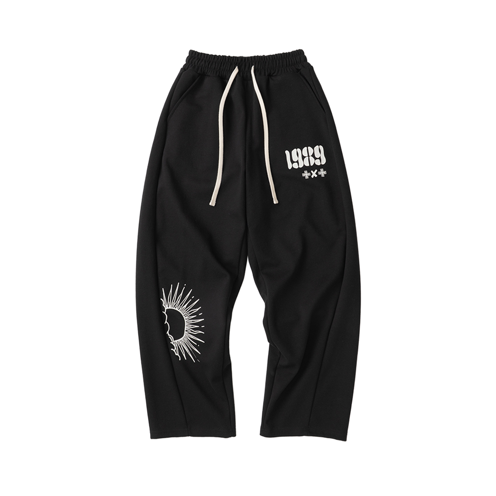 K26FWUP05BK Knitted 1989 Sunrise Curved Training Pants Black