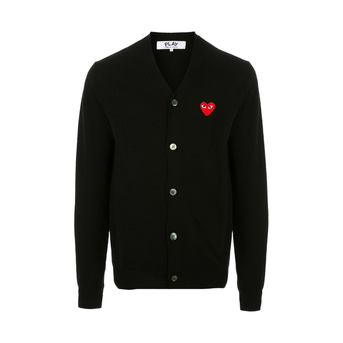 AZ-N008-051-1 [25% 쿠폰] Play Comme des Garcons Knit Red Heart Cardigan Black