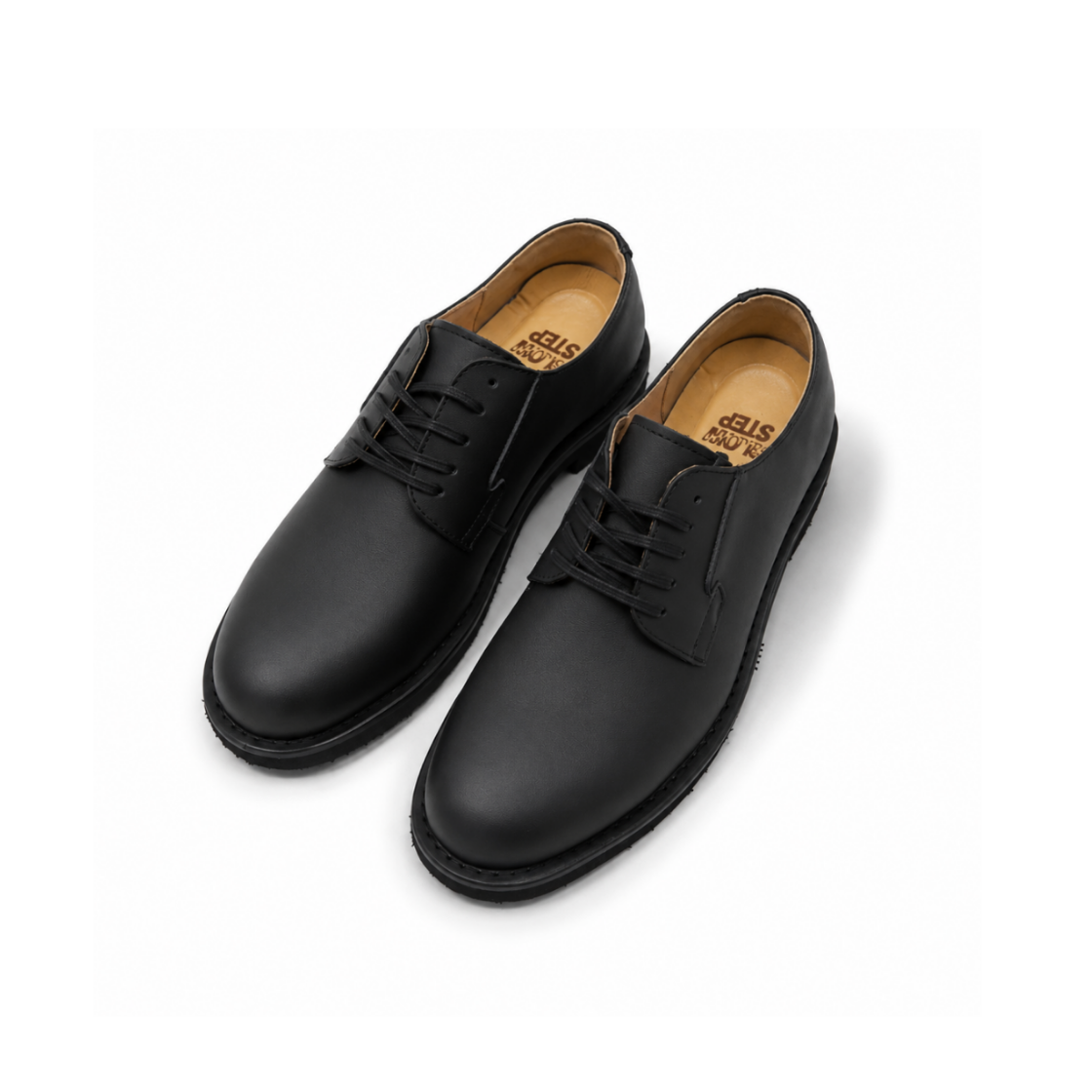 슬로우스텝 SP2604 스탠다드 더비 로퍼 카우하이드 블랙(SLOWSTEP SP2604 Standard Derby Loafer Cowhide Black) - 4