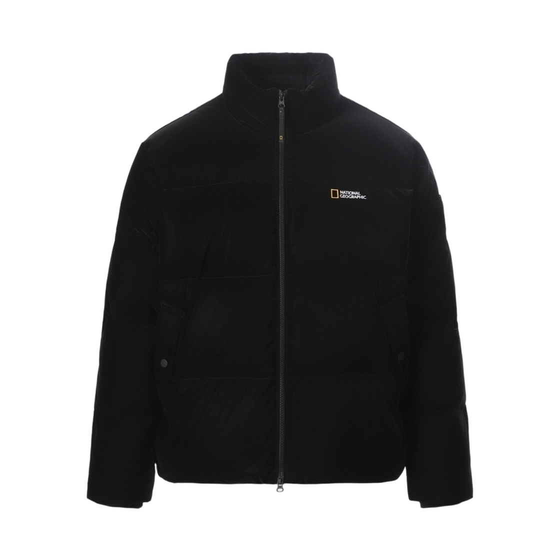 N264UDW921 National Geographic Rayman Stand Neck Duck Down Jumper Glossy Black