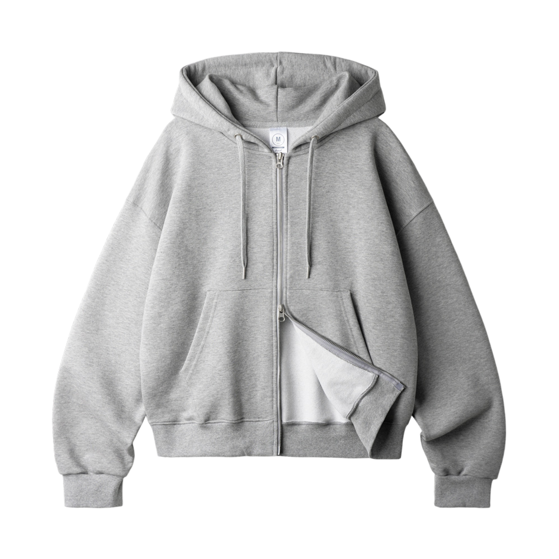 KJHD2650_gray_29 JEMUT Daycut Crop Overfit Hood Zip Up Gray KJHD2650