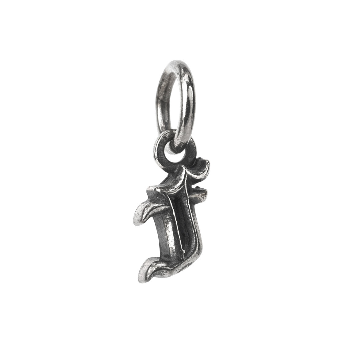 - Chrome Hearts Mini Alphabet Stack F Initial Pendant Silver