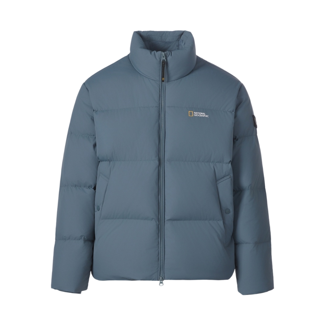 N264UDW921 National Geographic Rayman Stand Neck Duck Down Jumper Ash Blue