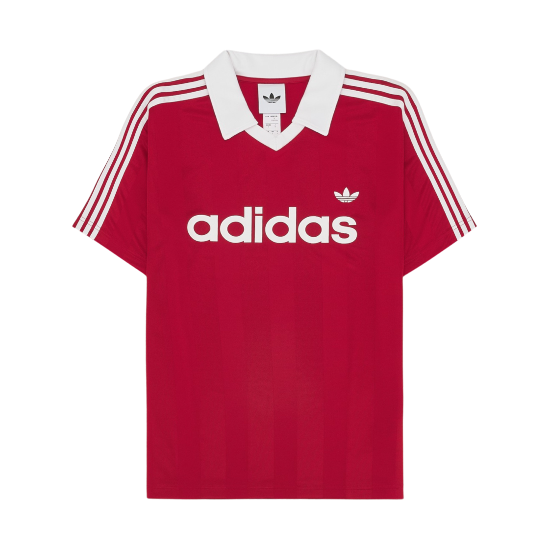 KE3583 Adidas Archive Collar Engineered Jersey Better Scarlet - KR Sizing