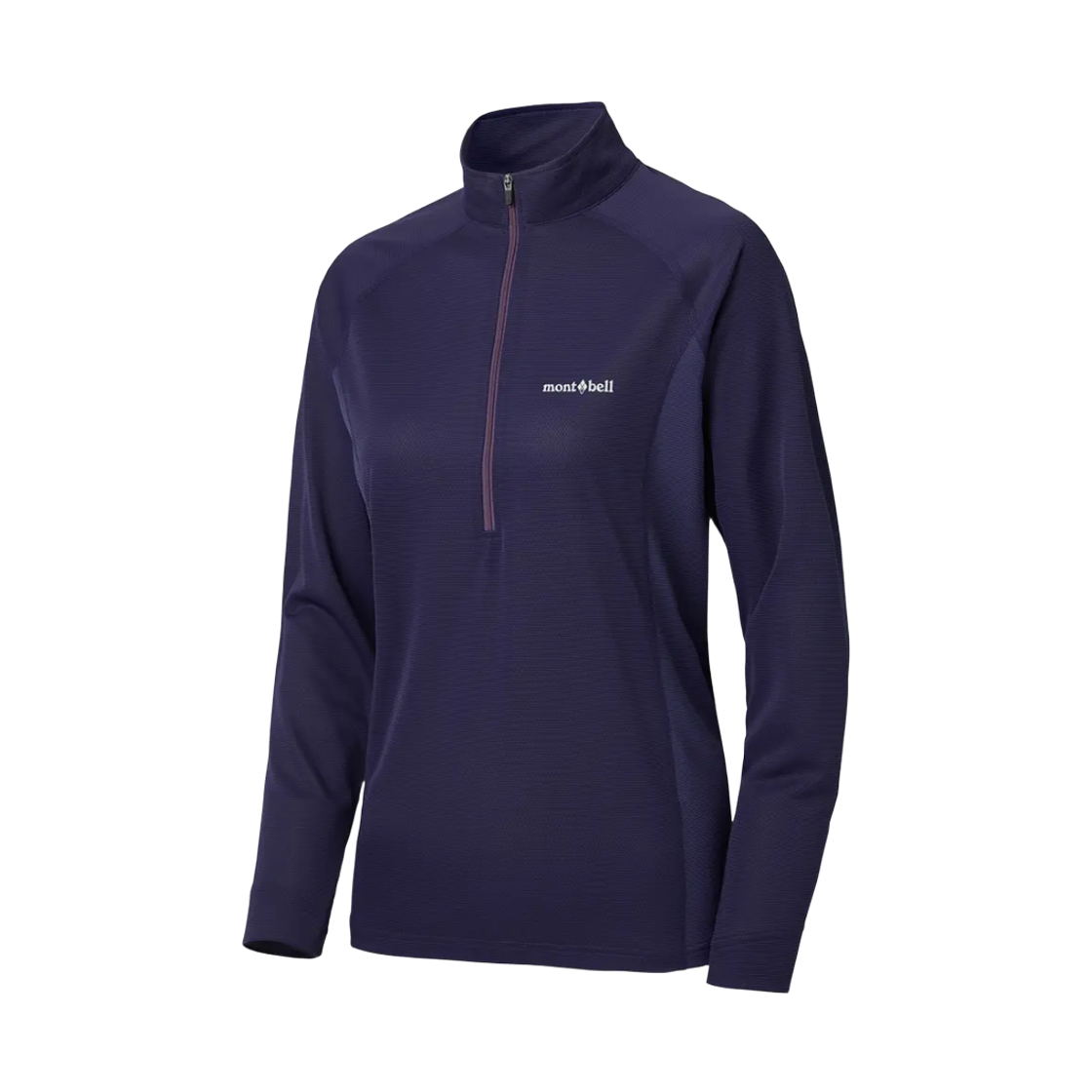 1114632 (W) Montbell Cool Long Sleeve Zip Shirt Purple