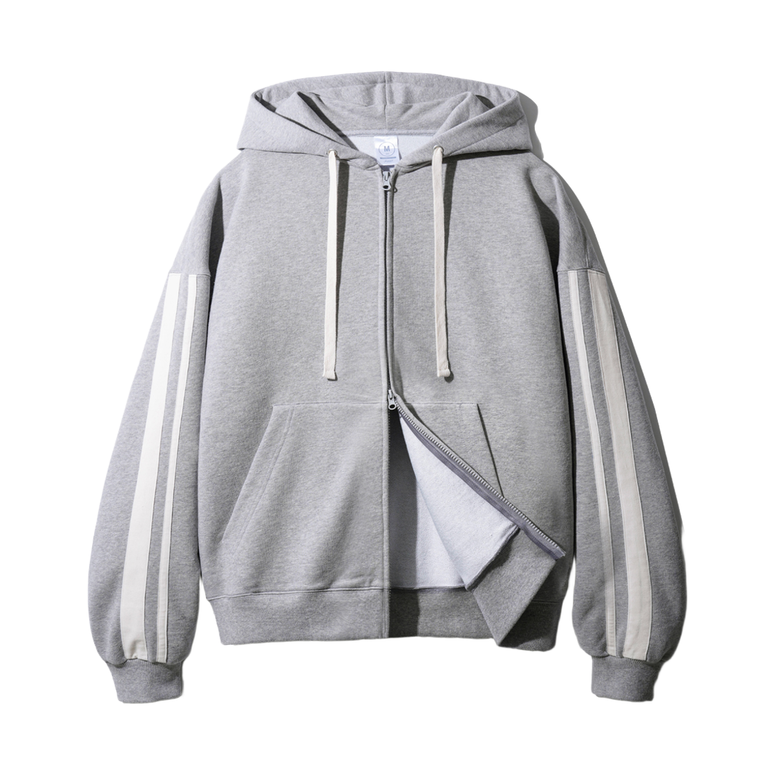 OYHD2546_gray_29 JEMUT Side Track Hood Zip Up Gray OYHD2546