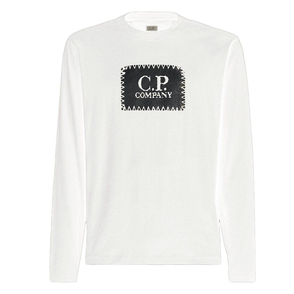 [25% 쿠폰] C.P. 컴퍼니 롱 슬리브 티셔츠 화이트 - 25SS([25% 쿠폰] C.P. Company Long Sleeve T-Shirt White - 25SS) - 2
