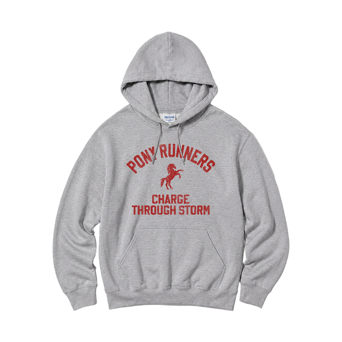 88500_copy Gildan x Vintage Collection PONY RUNNERS Hooded Sweatshirt Gray