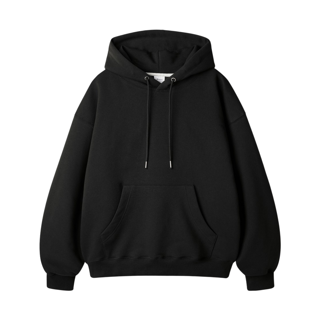 KJHD2674_black_29 JEMUT Plain Essential Hoodie Black KJHD2674