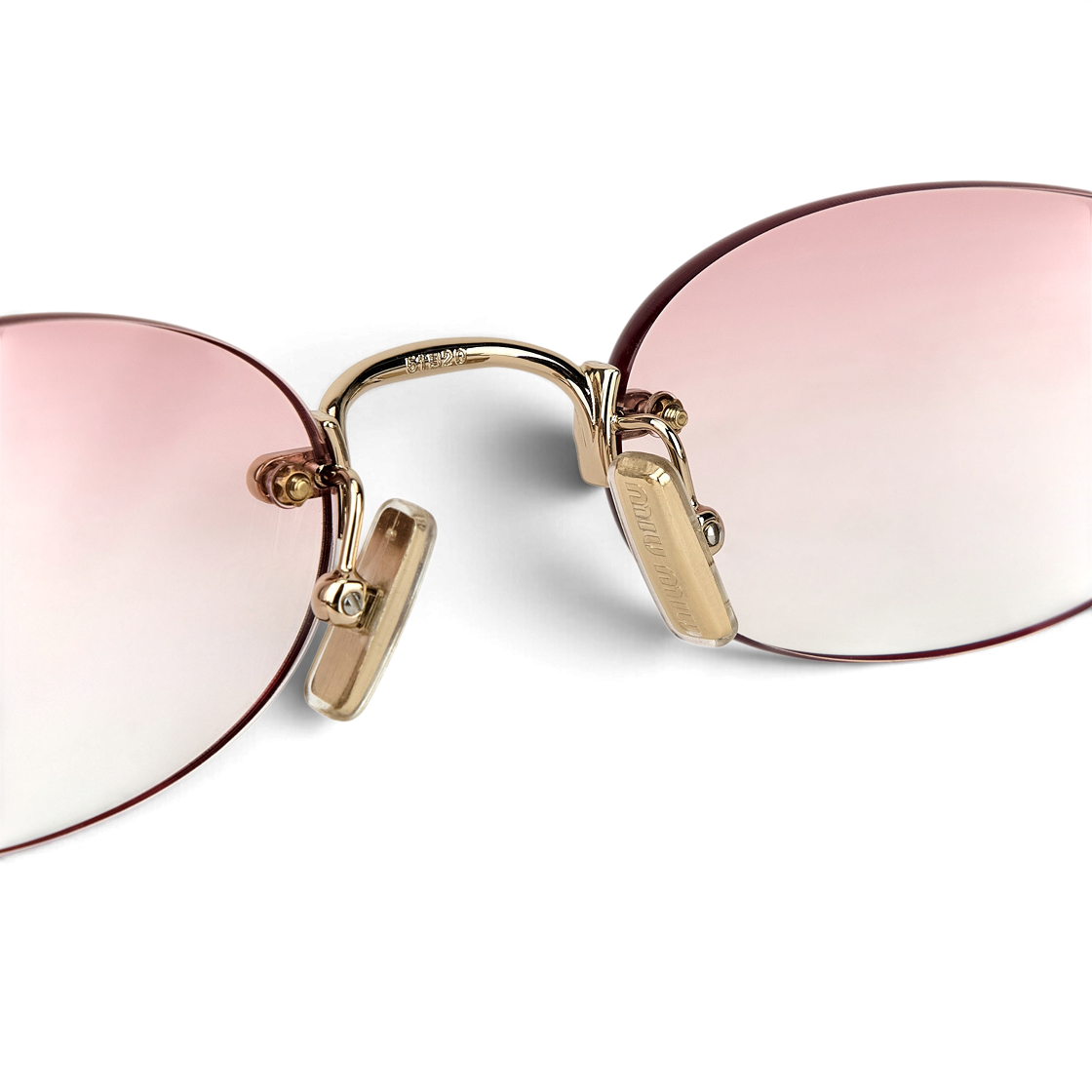 (W) 미우 미우 로고 선글라스 핑크 그라데이션 렌즈((W) Miu Miu Logo Sunglasses Pink Gradient Lenses) - 7