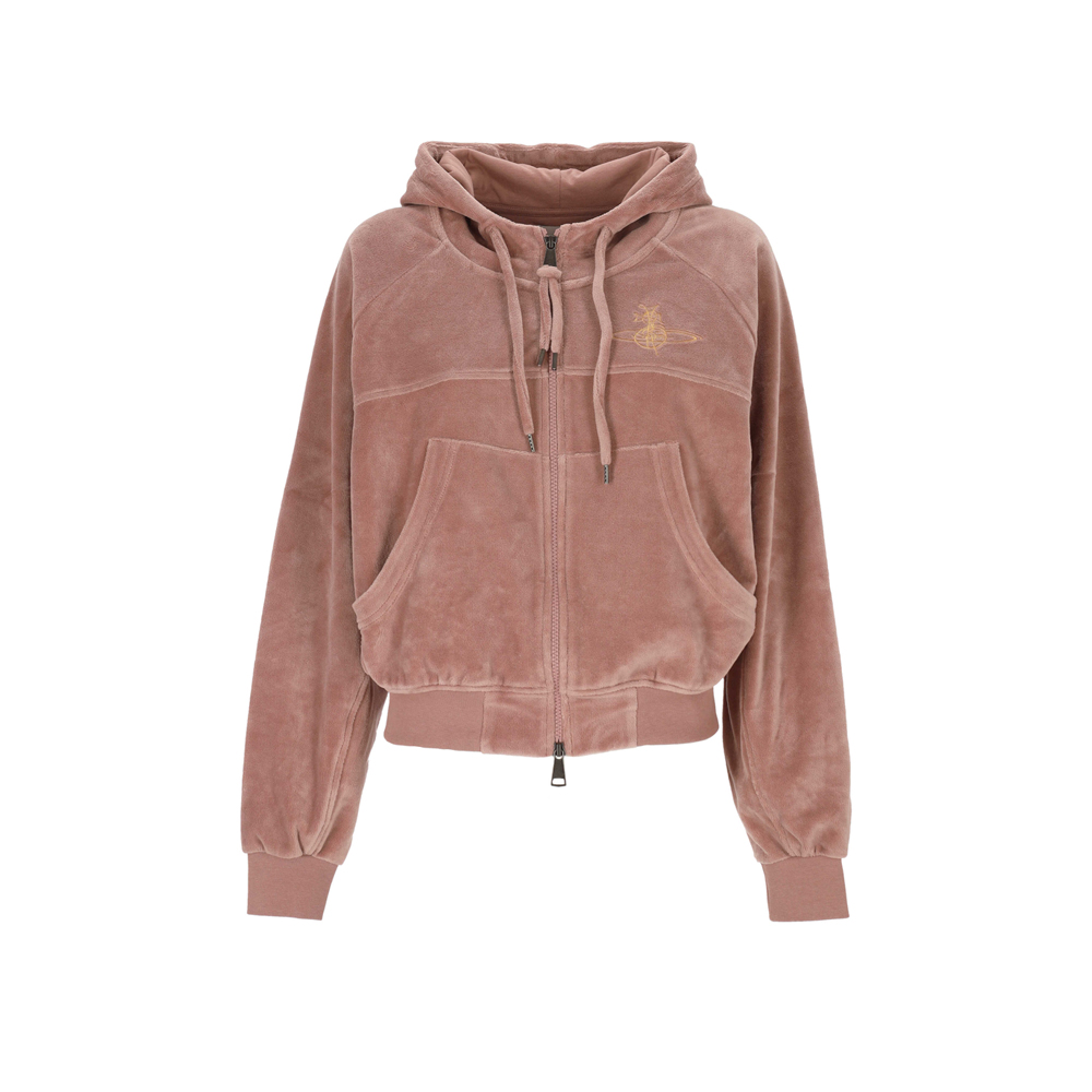 [25% 쿠폰] (W) 비비안 웨스트우드 크롭 후드 집업 더스티 핑크([25% 쿠폰] (W) Vivienne Westwood Cropped Hood Zip Up Dusty Pink) - 2