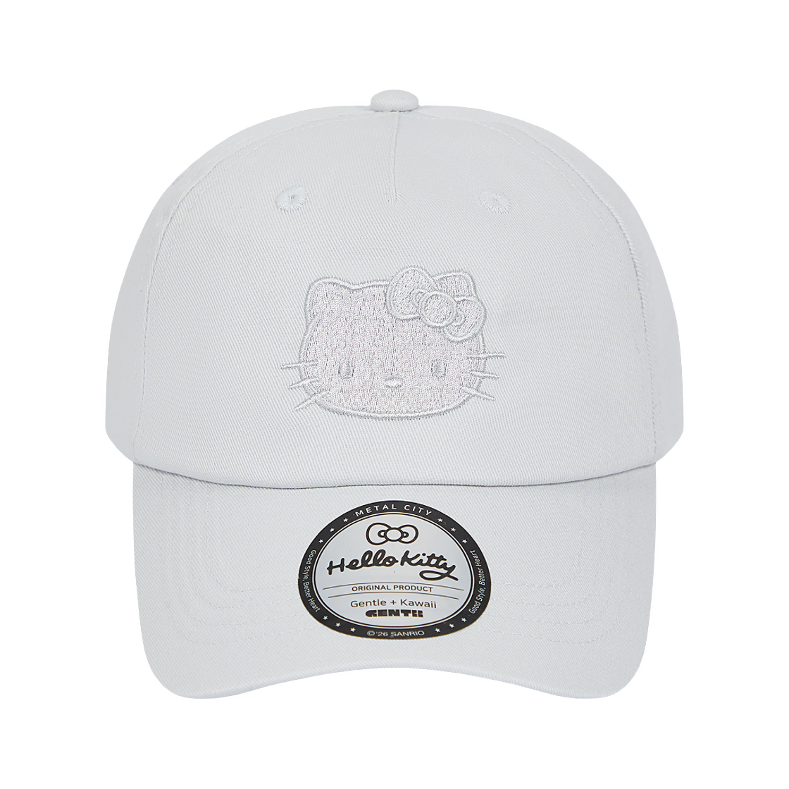 젠티 x 헬로 키티 캡 크롬 01 라이트 그레이(Gentii x Hello Kitty Cap Chrome 01 Light Grey)