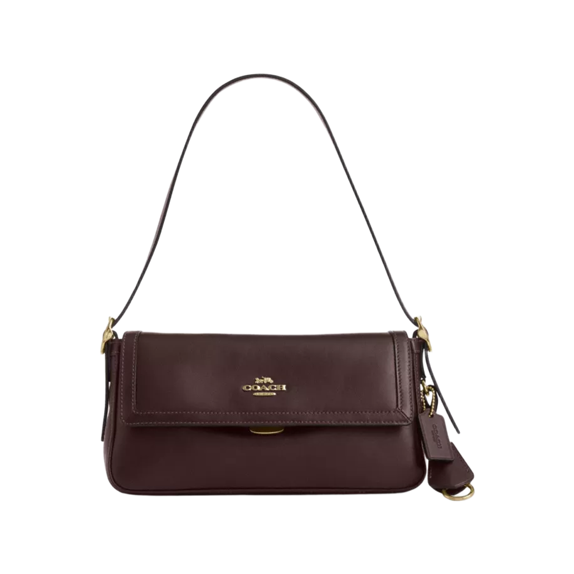 CCV63-IMXAL Coach Etta Small Flap Shoulder Bag Imitation Gold Espresso