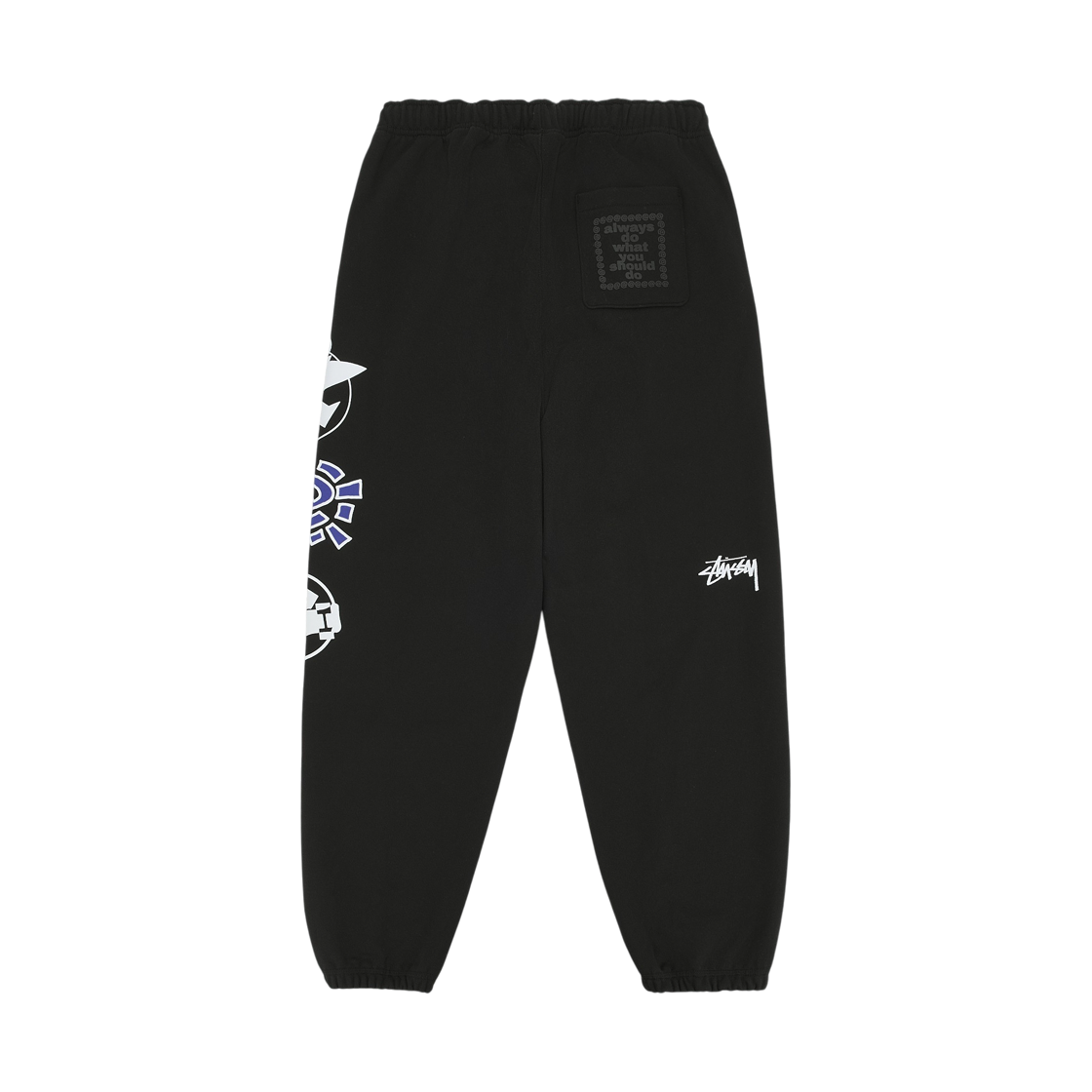 스투시 x 올웨이즈 두 왓 유 슈드 두 스택 스웨트팬츠 블랙(Stussy x Always Do What You Should Do Stack Sweatpants Black) - 2