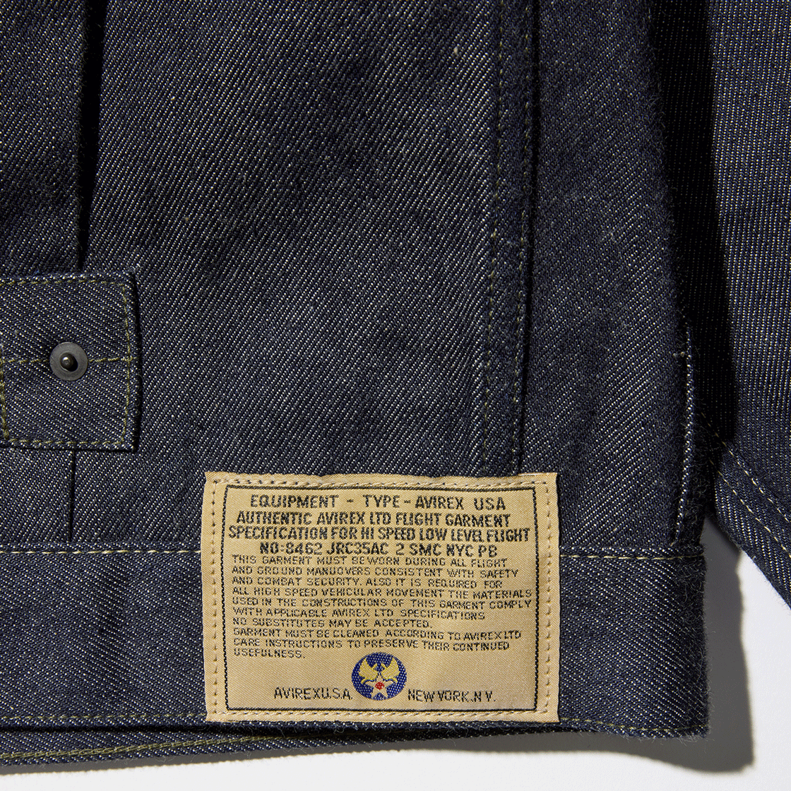 [예약배송] 아비렉스 헤리티치 데님 타입-1 자켓 "나일론" 세이지([예약배송] Avirex Heritage Denim Type-1 Jacket "Nylon" Sage) - 5