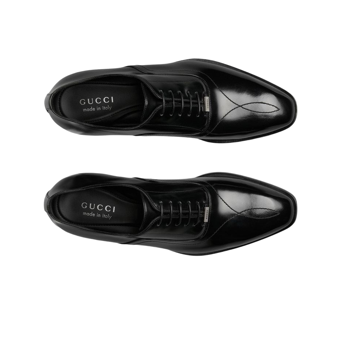 구찌 탑스티치 레이스업 슈즈 블랙(Gucci Topstitch Lace Up Shoes Black) - 2