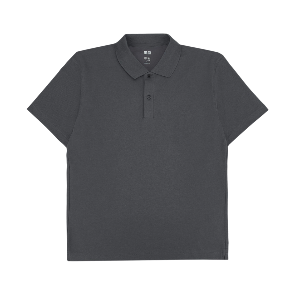479724-08 / 482302-08 / 475367-08 Uniqlo Airism Cotton Pique Polo Shirt Dark Gray