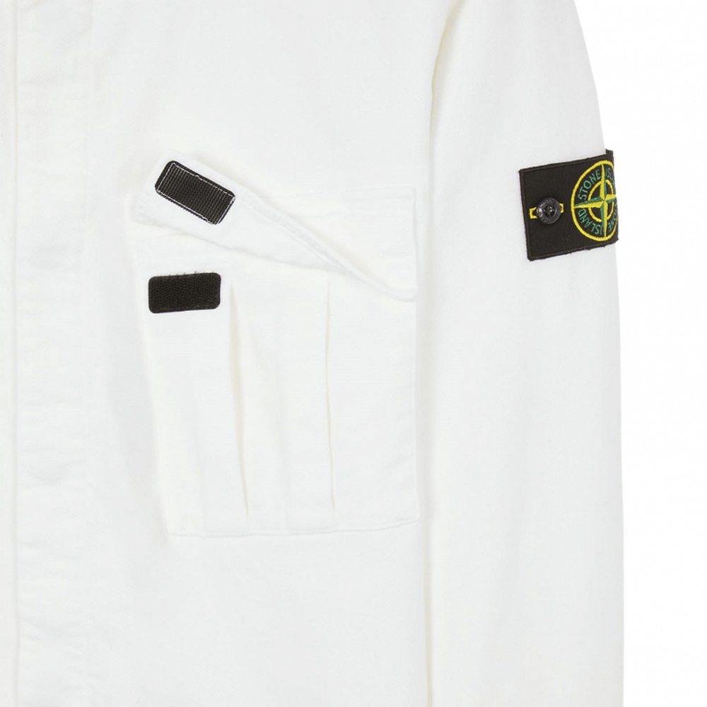 [25% 쿠폰] 스톤 아일랜드 14주년 와펜 패치 포켓 셔츠자켓([25% 쿠폰] Stone Island 14th Anniversary Logo Patch Pocket Shirt Jacket) - 4