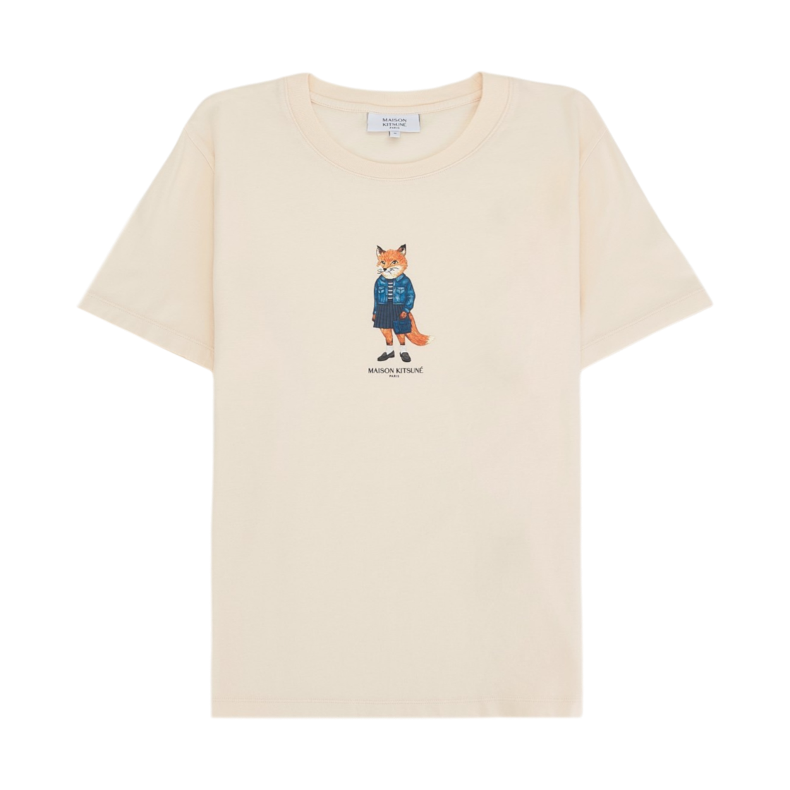 PW00119KJ7026-0306 (W) Maison Kitsune Dressed Fox Regular T-Shirt Pearl Pink