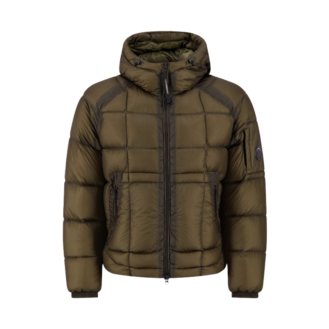 [25% 쿠폰] C.P. 컴퍼니 D.D. 쉘 후드 퍼퍼 자켓 아이비 그린 - 26FW([25% 쿠폰] C.P. Company D.D. Shell Hooded Puffer Jacket Ivy Green - 26FW)