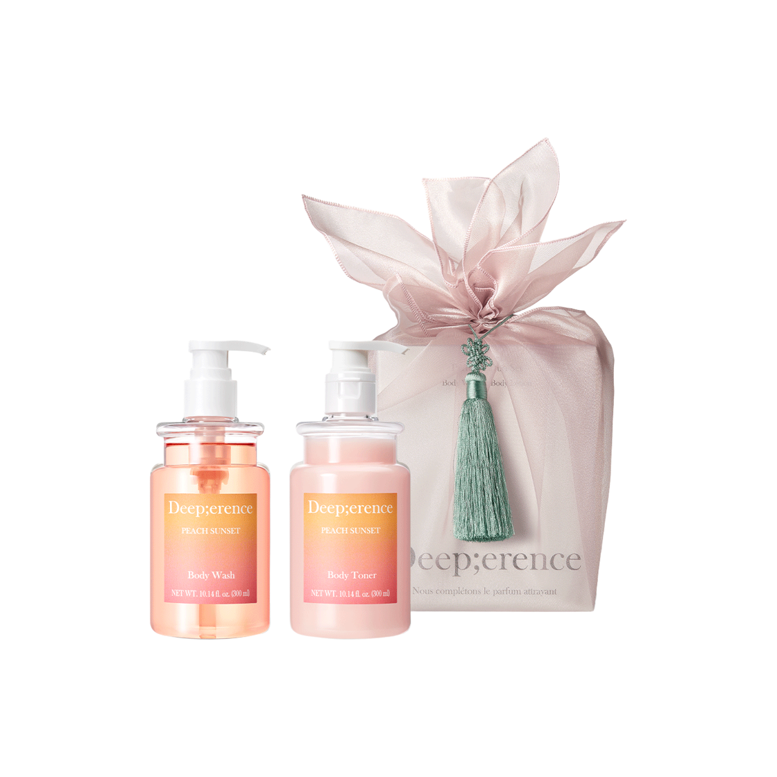 Bodycare_06 Deeperence Perfume de Body Duo Set Peach Sunset (Body Wash + Body Toner)