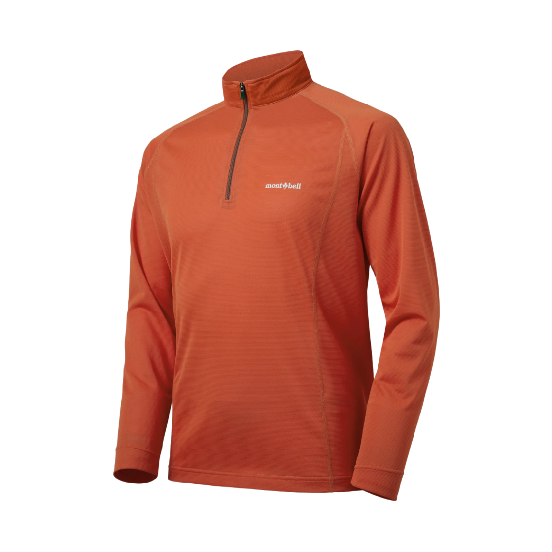 1114631 Montbell Cool Long Sleeve Zip Shirt Orange
