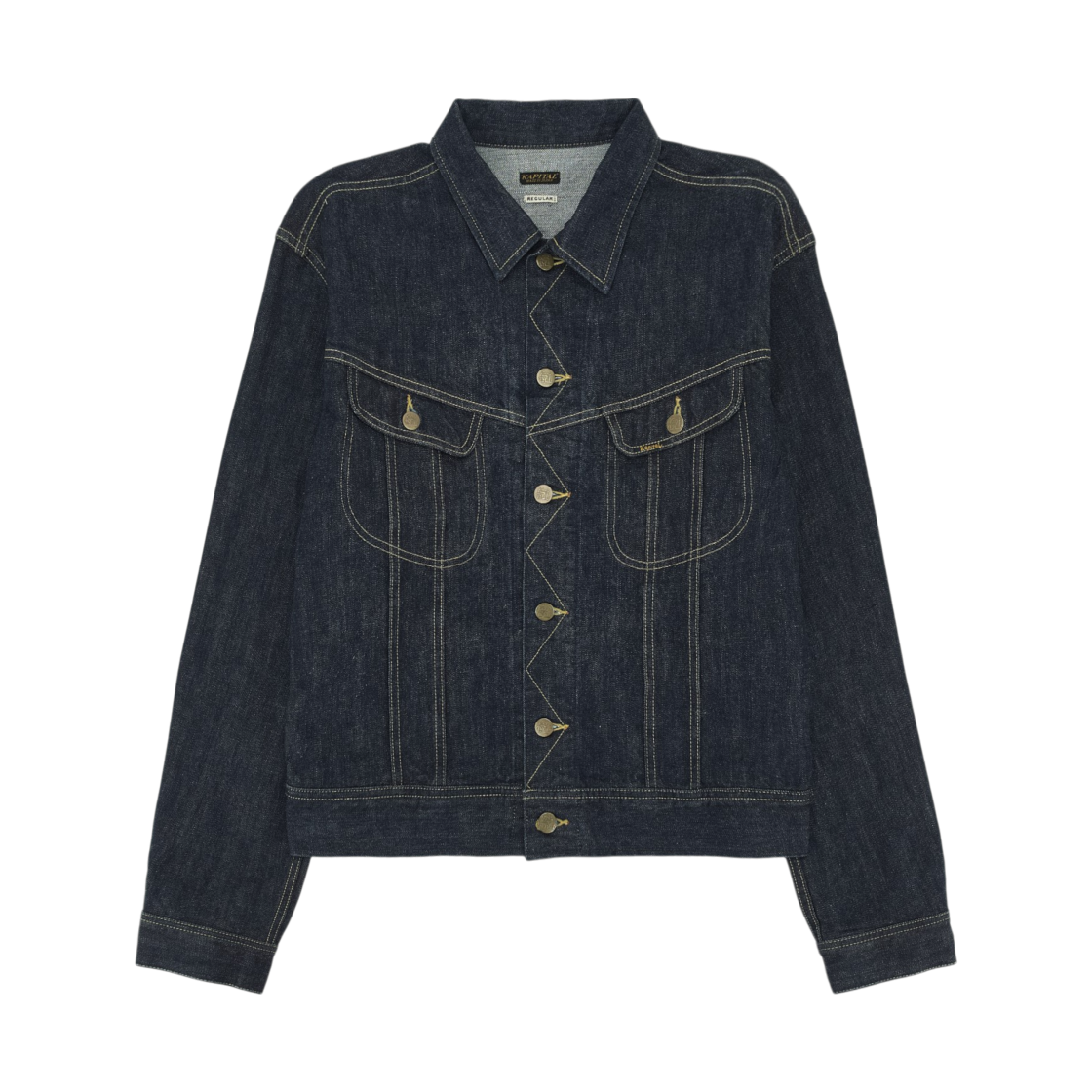 캐피탈 데님 웨스터너 레귤러 14온즈 인디고 H/E(Kapital Denim Westerner Regular 14 oz. Indigo H/E)