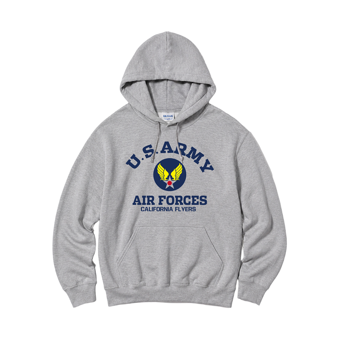 88500_copy Gildan x Vintage Collection US_ARMY Hooded Sweatshirt Gray