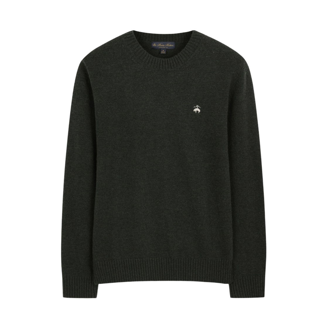 BBWRMOG402-DGN BrooksBrothers Online Exclusive Wool Solid Sweater Dark Green